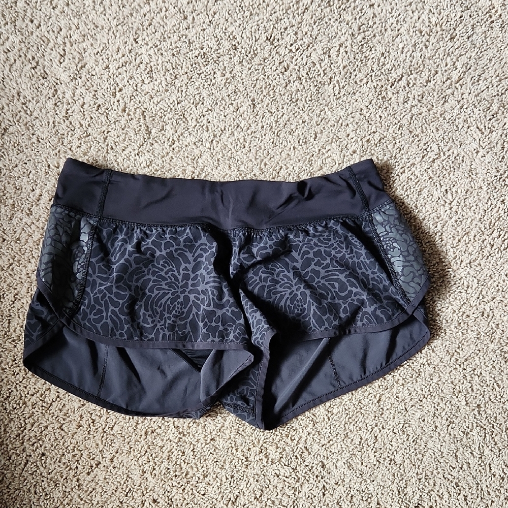 Women's Black Floral Shorts